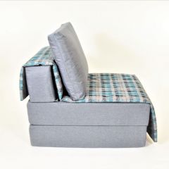 Кресло-кровать бескаркасное Харви (серый-квадро азур) в Ишиме - ishim.mebel24.online | фото 3