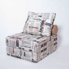 Кресло-кровать-пуф бескаркасное Прайм (Газета) в Ишиме - ishim.mebel24.online | фото 1