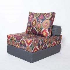 Кресло-кровать-пуф бескаркасное Прайм (мехико серый-графит) в Ишиме - ishim.mebel24.online | фото 2