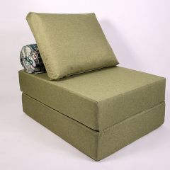 Кресло-кровать-пуф бескаркасное Прайм (Оливковый) в Ишиме - ishim.mebel24.online | фото