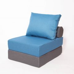 Кресло-кровать-пуф бескаркасное Прайм (синий-графит (Ф)) в Ишиме - ishim.mebel24.online | фото