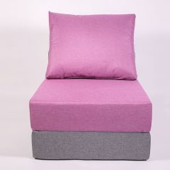 Кресло-кровать-пуф бескаркасное Прайм (сиреневый-серый) в Ишиме - ishim.mebel24.online | фото 2