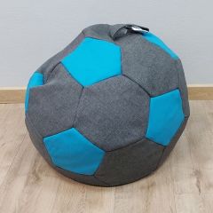Кресло-мешок Мяч S (Savana Grey-Neo Azure) в Ишиме - ishim.mebel24.online | фото