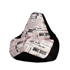Кресло-мешок XL Газета-Black в Ишиме - ishim.mebel24.online | фото