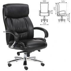 Кресло офисное BRABIX "Direct EX-580" (хром/рециклированная кожа/черное) 531824 в Ишиме - ishim.mebel24.online | фото