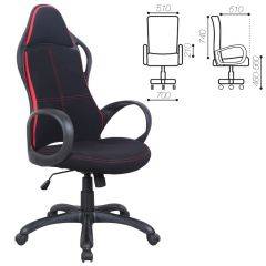 Кресло офисное BRABIX PREMIUM "Force EX-516" (ткань черное/вставки красные) 531571 в Ишиме - ishim.mebel24.online | фото 1