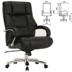 Кресло офисное BRABIX PREMIUM "Bomer HD-007" (рециклированная кожа, хром, черное) 531939 в Ишиме - ishim.mebel24.online | фото 2