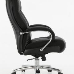 Кресло офисное BRABIX PREMIUM "Bomer HD-007" (рециклированная кожа, хром, черное) 531939 в Ишиме - ishim.mebel24.online | фото 3