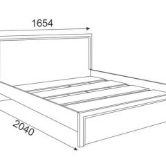 Кровать 1.6 Беатрис М06 Стандарт с настилом (Орех гепланкт) в Ишиме - ishim.mebel24.online | фото