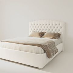 Кровать Берлин с ПМ 1200 (экокожа белая) в Ишиме - ishim.mebel24.online | фото 3