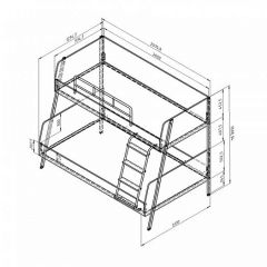 Кровать двухъярусная Дельта Лофт-20.02.04 Белый в Ишиме - ishim.mebel24.online | фото 2