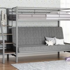 Кровать двухъярусная с диваном "Мадлен-3" (Серый/Серый) в Ишиме - ishim.mebel24.online | фото
