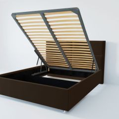 Кровать Корсика с ПМ 1200 (экокожа коричневая) в Ишиме - ishim.mebel24.online | фото 1