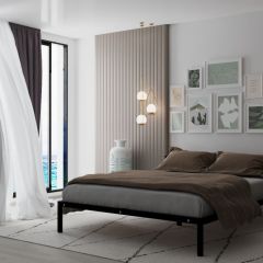 Кровать Мета с матрасом 1400 (черный) в Ишиме - ishim.mebel24.online | фото 2