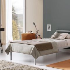 Кровать Мета с ортопедическим основанием 900 (серый) в Ишиме - ishim.mebel24.online | фото