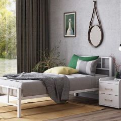 Кровать металлическая "Кадис 900х1900" Белый в Ишиме - ishim.mebel24.online | фото