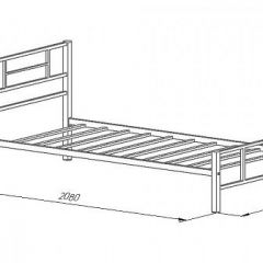 Кровать металлическая "Кадис 900х1900" Слоновая кость в Ишиме - ishim.mebel24.online | фото 2