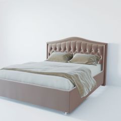 Кровать Нягань с ПМ 1200 (велюр серый) в Ишиме - ishim.mebel24.online | фото 2