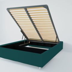 Кровать Подиум с ПМ 1200 (велюр бирюзовая) в Ишиме - ishim.mebel24.online | фото