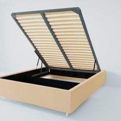 Кровать Подиум с ПМ 1600 (экокожа бежевая) в Ишиме - ishim.mebel24.online | фото 2