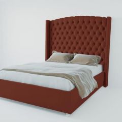 Кровать Берлин ЛЮКС без основания 1200 (велюр бордо) в Ишиме - ishim.mebel24.online | фото 1