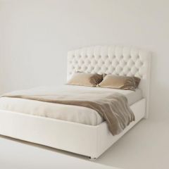 Кровать Берлин без основания 800 (экокожа белая) в Ишиме - ishim.mebel24.online | фото