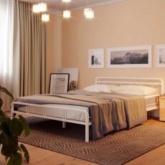 Кровать "Леон" Белая (1200*2000) (ножки-белые) в Ишиме - ishim.mebel24.online | фото 1