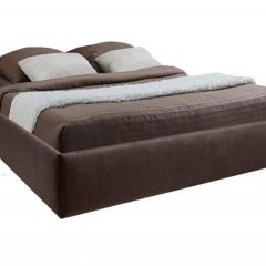 Кровать Подиум с ПМ 1200 (экокожа коричневая) в Ишиме - ishim.mebel24.online | фото