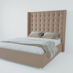 Кровать Венеция ЛЮКС без основания 800 (велюр серый) в Ишиме - ishim.mebel24.online | фото