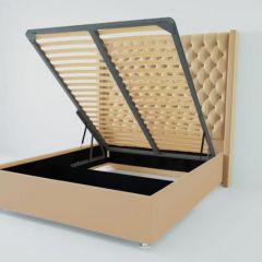 Кровать Версаль ЛЮКС с ПМ 900 (экокожа бежевая) в Ишиме - ishim.mebel24.online | фото 2