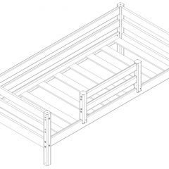 Кровать с защитой по центру Соня (Вариант 4) в Ишиме - ishim.mebel24.online | фото 3