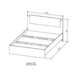 СОФИ СКР1400.1Кровать 1400 в Ишиме - ishim.mebel24.online | фото 2