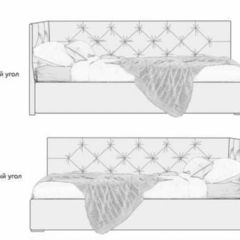 Кровать угловая Лилу интерьерная +основание/ПМ/бельевое дно (120х200) в Ишиме - ishim.mebel24.online | фото 5