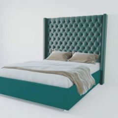 Кровать Версаль ЛЮКС с ПМ 900 (велюр бирюзовая) в Ишиме - ishim.mebel24.online | фото