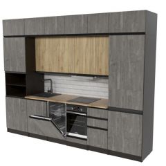 Кухонный гарнитур Адажио люкс 3000 мм в Ишиме - ishim.mebel24.online | фото 4