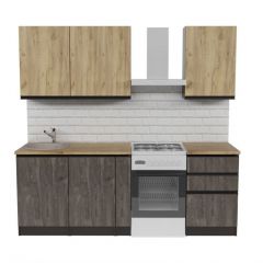 Кухонный гарнитур Адажио стандарт 1600 мм в Ишиме - ishim.mebel24.online | фото 3