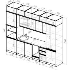 Кухонный гарнитур Амели люкс 3000 мм в Ишиме - ishim.mebel24.online | фото 2