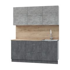 Кухонный гарнитур Асти-бетон 1.8 в Ишиме - ishim.mebel24.online | фото