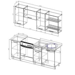 Кухонный гарнитур Лада 2000 (Стол. 26мм) в Ишиме - ishim.mebel24.online | фото 2