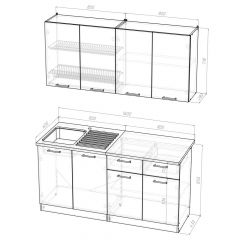 Кухонный гарнитур Лариса стандарт 2 1600 мм в Ишиме - ishim.mebel24.online | фото 2