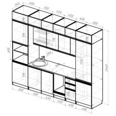 Кухонный гарнитур Лоретта люкс 3000 мм в Ишиме - ishim.mebel24.online | фото 2