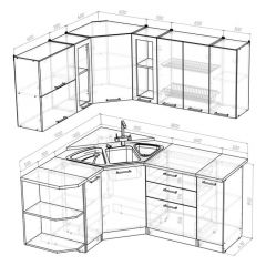 Кухонный гарнитур Лоретта оптима 1500х1800 мм в Ишиме - ishim.mebel24.online | фото 2