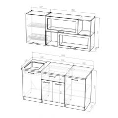 Кухонный гарнитур Лоретта стандарт 1600 мм в Ишиме - ishim.mebel24.online | фото 2