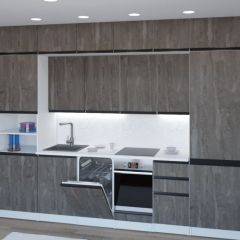 Кухонный гарнитур Ноктюрн люкс 3000 мм в Ишиме - ishim.mebel24.online | фото 1