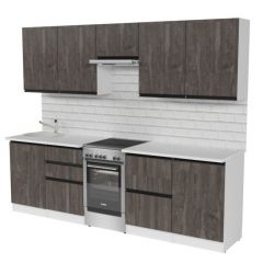 Кухонный гарнитур Ноктюрн мега 2500 мм в Ишиме - ishim.mebel24.online | фото 4