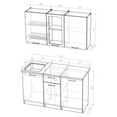 Кухонный гарнитур Ольга медиум 1 1400 мм в Ишиме - ishim.mebel24.online | фото 2