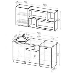 Кухонный гарнитур Паола стандарт 1600 мм в Ишиме - ishim.mebel24.online | фото 2