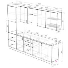 Кухонный гарнитур Прованс (2.8 м) с карнизом в Ишиме - ishim.mebel24.online | фото 3