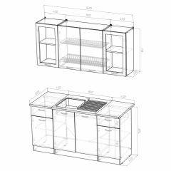 Кухонный гарнитур Сабрина стандарт 1600 в Ишиме - ishim.mebel24.online | фото 3