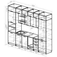 Кухонный гарнитур Сапфир 2 экстра 3000 мм в Ишиме - ishim.mebel24.online | фото 2